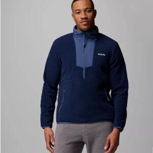 Columbia Sequoia Grove™ Half Zip Fleece – Large – Rain Forest/Collegiate Navy